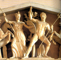Poseidon and athena- Athena-olympian god