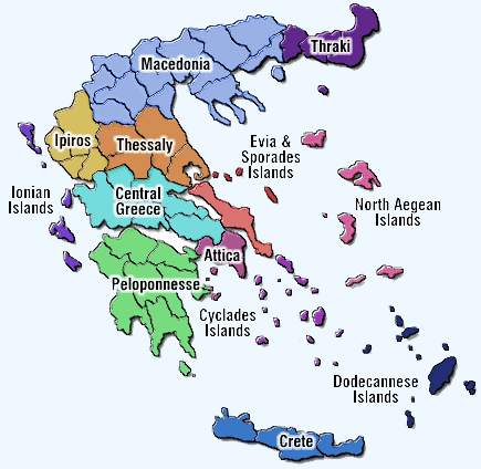 map of Greece- map of greece