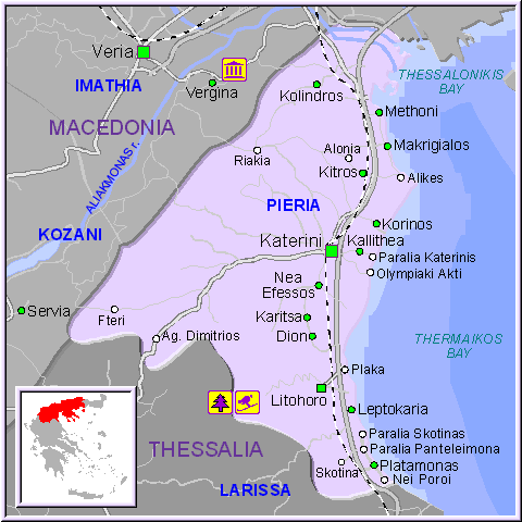 map of Katerini- map of greece