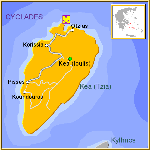 map of Kea- map of greece